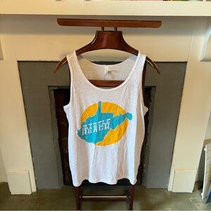 Bella Canvas White and Yellow Graphic Tank